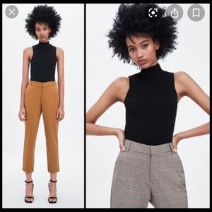 Zara High Neck Ribbed Tank